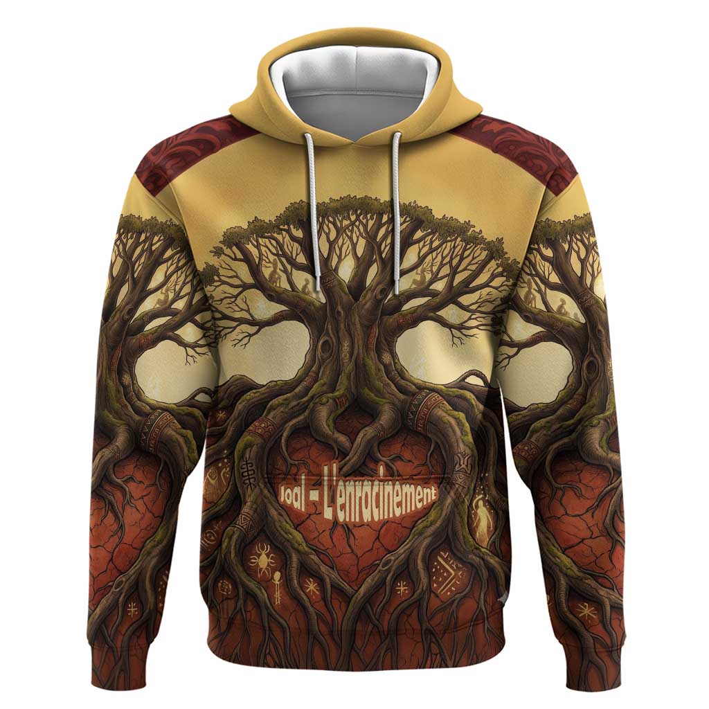 Léopold Sédar Senghor Hoodie Sacred Baobab Tree Design African Roots and Symbols Theme Negritude Movement - Wonder Print Shop
