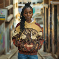 Léopold Sédar Senghor Hoodie Sacred Baobab Tree Design African Roots and Symbols Theme Negritude Movement - Wonder Print Shop