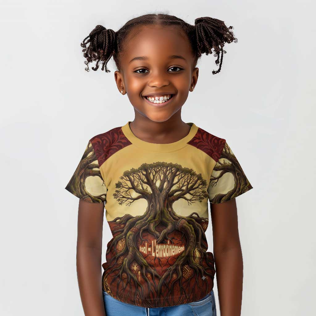 Léopold Sédar Senghor Kid T shirt Sacred Baobab Tree Design African Roots and Symbols Theme Negritude Movement - Wonder Print Shop