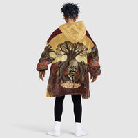 Léopold Sédar Senghor Kid Wearable Blanket Hoodie Sacred Baobab Tree Design African Roots and Symbols Theme Negritude Movement - Wonder Print Shop
