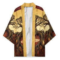 Léopold Sédar Senghor Kimono Sacred Baobab Tree Design African Roots and Symbols Theme Negritude Movement - Wonder Print Shop