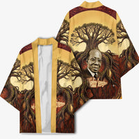 Léopold Sédar Senghor Kimono Sacred Baobab Tree Design African Roots and Symbols Theme Negritude Movement - Wonder Print Shop