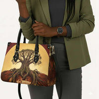 Léopold Sédar Senghor Leather Bag Sacred Baobab Tree Design African Roots and Symbols Theme Negritude Movement - Wonder Print Shop