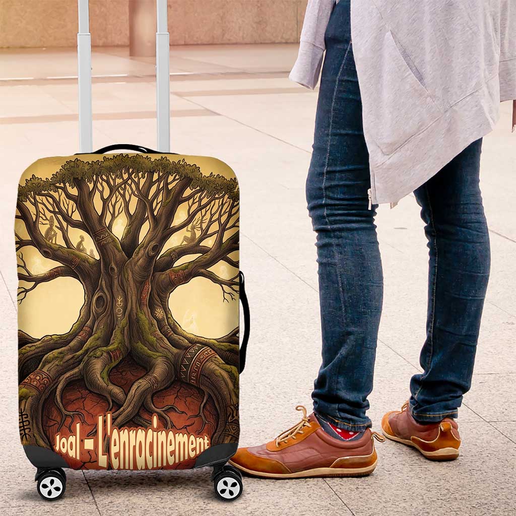 Léopold Sédar Senghor Luggage Cover Sacred Baobab Tree Design African Roots and Symbols Theme Negritude Movement - Wonder Print Shop