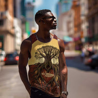 Léopold Sédar Senghor Men Tank Top Sacred Baobab Tree Design African Roots and Symbols Theme Negritude Movement - Wonder Print Shop