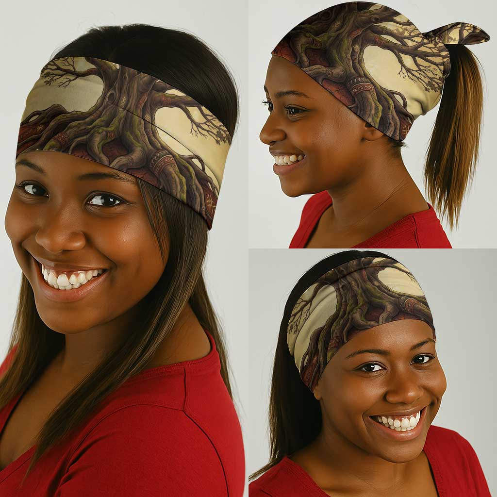 Léopold Sédar Senghor Neck Gaiter Sacred Baobab Tree Design African Roots and Symbols Theme Negritude Movement - Wonder Print Shop