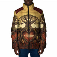 Léopold Sédar Senghor Padded Jacket Sacred Baobab Tree Design African Roots and Symbols Theme Negritude Movement - Wonder Print Shop
