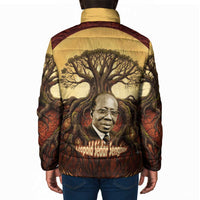 Léopold Sédar Senghor Padded Jacket Sacred Baobab Tree Design African Roots and Symbols Theme Negritude Movement - Wonder Print Shop