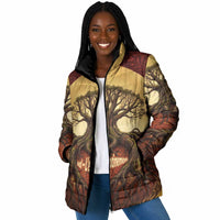 Léopold Sédar Senghor Padded Jacket Sacred Baobab Tree Design African Roots and Symbols Theme Negritude Movement - Wonder Print Shop