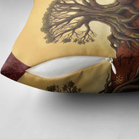 Léopold Sédar Senghor Pillow Cover Sacred Baobab Tree Design African Roots and Symbols Theme Negritude Movement - Wonder Print Shop