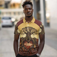 Léopold Sédar Senghor Polo Shirt Sacred Baobab Tree Design African Roots and Symbols Theme Negritude Movement - Wonder Print Shop