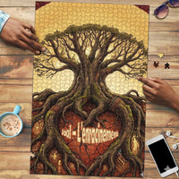 Léopold Sédar Senghor Puzzle Sacred Baobab Tree Design African Roots and Symbols Theme Negritude Movement - Wonder Print Shop