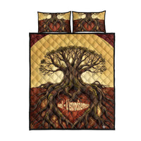 Léopold Sédar Senghor Quilt Bed Set Sacred Baobab Tree Design African Roots and Symbols Theme Negritude Movement - Wonder Print Shop