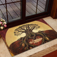 Léopold Sédar Senghor Rubber Doormat Sacred Baobab Tree Design African Roots and Symbols Theme Negritude Movement - Wonder Print Shop
