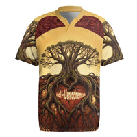 Léopold Sédar Senghor Rugby Jersey Sacred Baobab Tree Design African Roots and Symbols Theme Negritude Movement - Wonder Print Shop