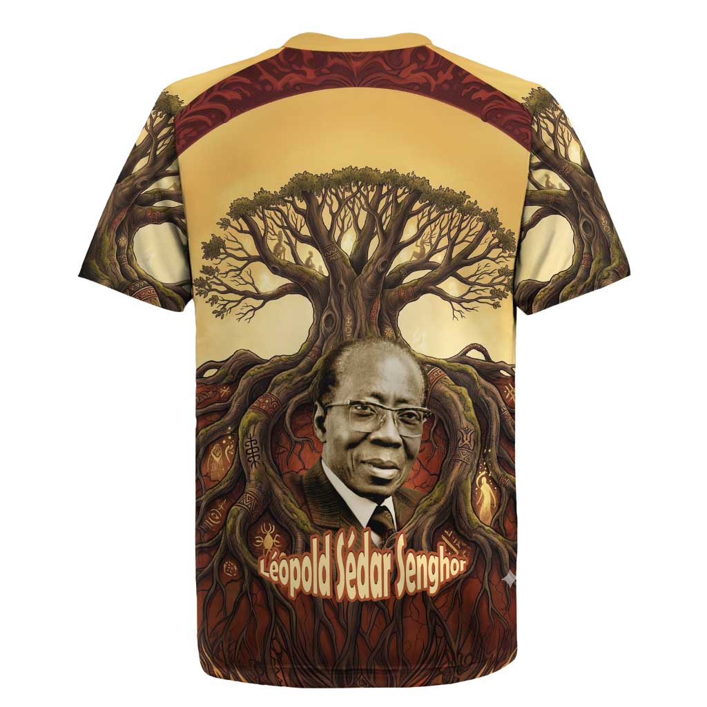 Léopold Sédar Senghor Rugby Jersey Sacred Baobab Tree Design African Roots and Symbols Theme Negritude Movement - Wonder Print Shop