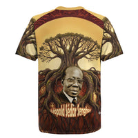Léopold Sédar Senghor Rugby Jersey Sacred Baobab Tree Design African Roots and Symbols Theme Negritude Movement - Wonder Print Shop