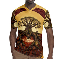 Léopold Sédar Senghor Rugby Jersey Sacred Baobab Tree Design African Roots and Symbols Theme Negritude Movement - Wonder Print Shop