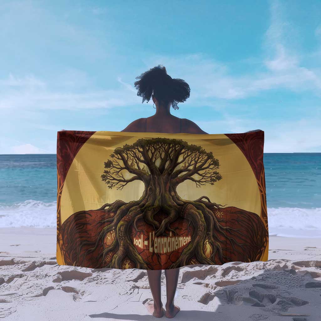 Léopold Sédar Senghor Sarong Sacred Baobab Tree Design African Roots and Symbols Theme Negritude Movement - Wonder Print Shop