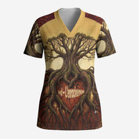 Léopold Sédar Senghor Scrub Top Sacred Baobab Tree Design African Roots and Symbols Theme Negritude Movement - Wonder Print Shop