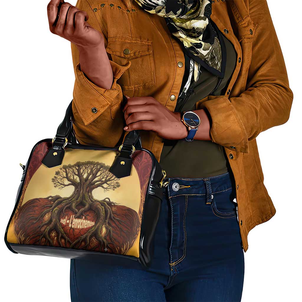 Léopold Sédar Senghor Shoulder Handbag Sacred Baobab Tree Design African Roots and Symbols Theme Negritude Movement - Wonder Print Shop