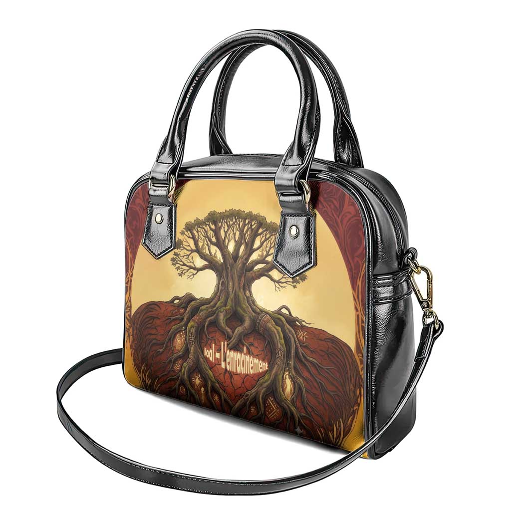 Léopold Sédar Senghor Shoulder Handbag Sacred Baobab Tree Design African Roots and Symbols Theme Negritude Movement - Wonder Print Shop