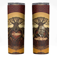 Léopold Sédar Senghor Skinny Tumbler Sacred Baobab Tree Design African Roots and Symbols Theme Negritude Movement - Wonder Print Shop