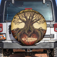 Léopold Sédar Senghor Spare Tire Cover Sacred Baobab Tree Design African Roots and Symbols Theme Negritude Movement - Wonder Print Shop