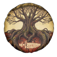 Léopold Sédar Senghor Spare Tire Cover Sacred Baobab Tree Design African Roots and Symbols Theme Negritude Movement - Wonder Print Shop