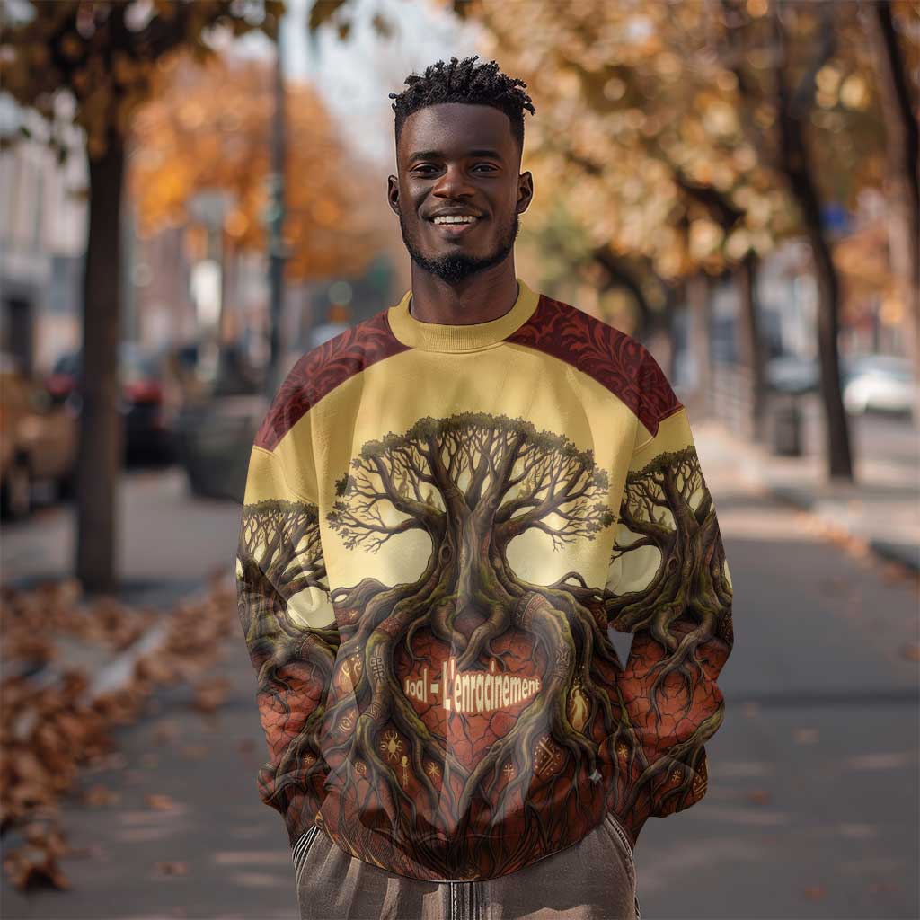 Léopold Sédar Senghor Sweatshirt Sacred Baobab Tree Design African Roots and Symbols Theme Negritude Movement - Wonder Print Shop