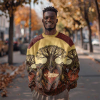 Léopold Sédar Senghor Sweatshirt Sacred Baobab Tree Design African Roots and Symbols Theme Negritude Movement - Wonder Print Shop