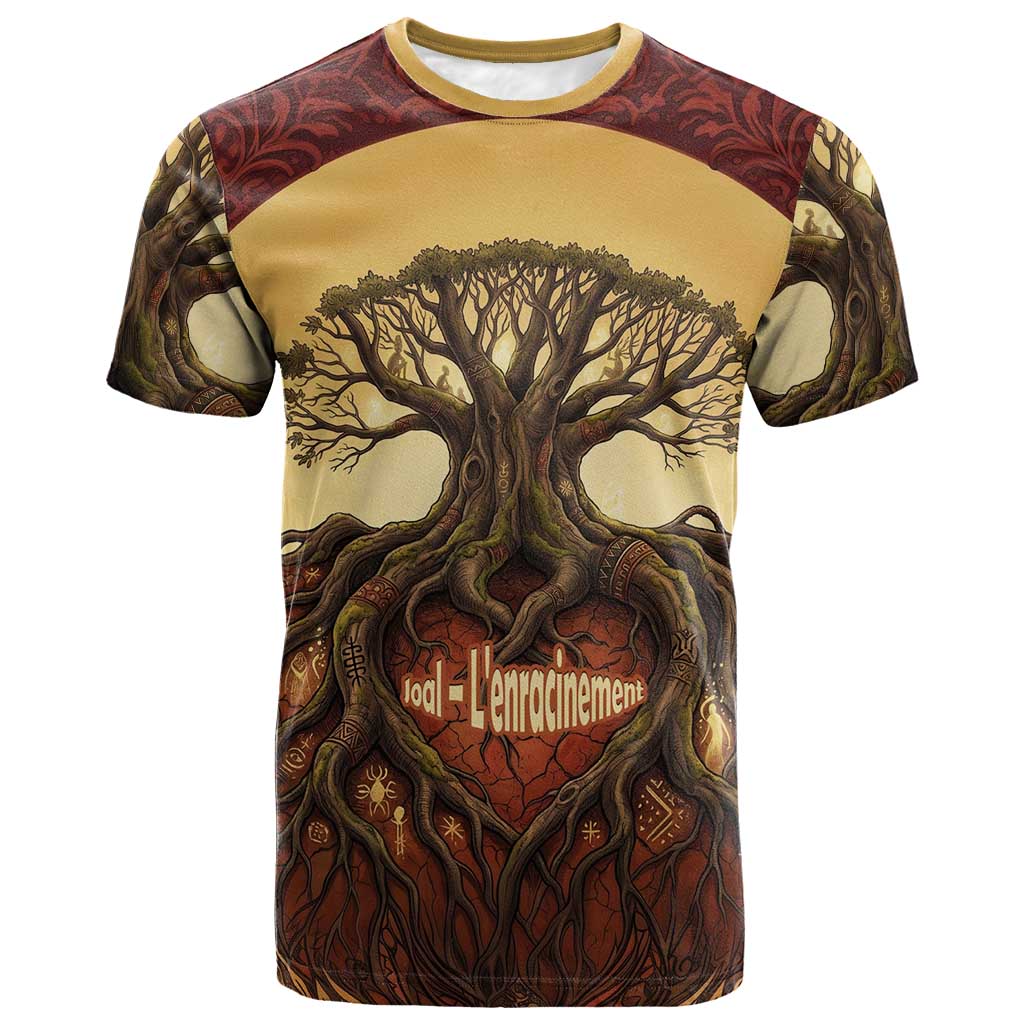 Léopold Sédar Senghor T shirt Sacred Baobab Tree Design African Roots and Symbols Theme Negritude Movement - Wonder Print Shop