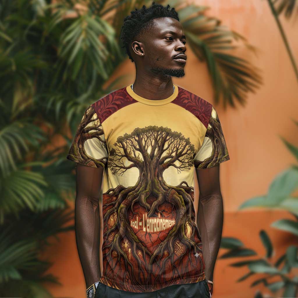 Léopold Sédar Senghor T shirt Sacred Baobab Tree Design African Roots and Symbols Theme Negritude Movement - Wonder Print Shop