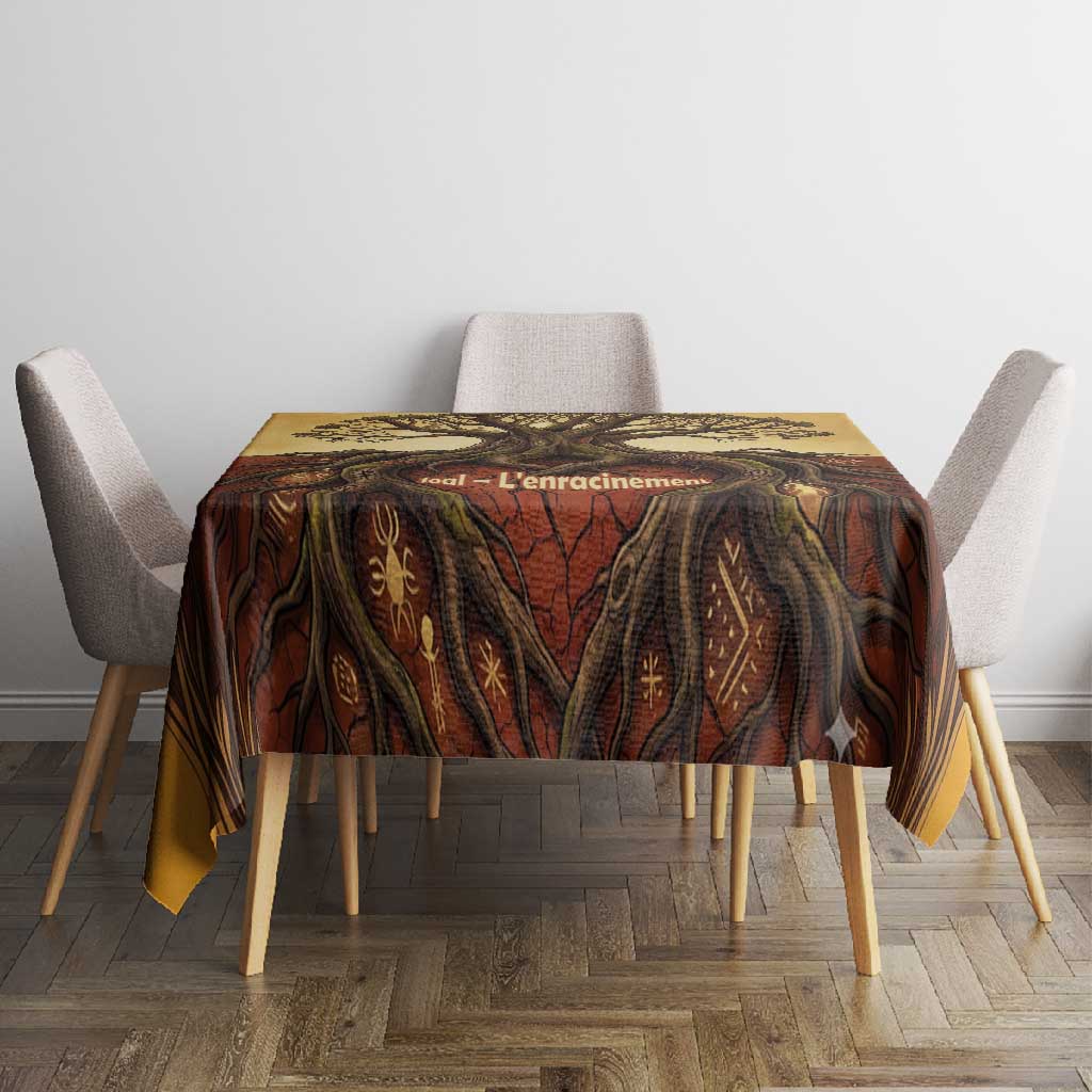 Léopold Sédar Senghor Tablecloth Sacred Baobab Tree Design African Roots and Symbols Theme Negritude Movement - Wonder Print Shop