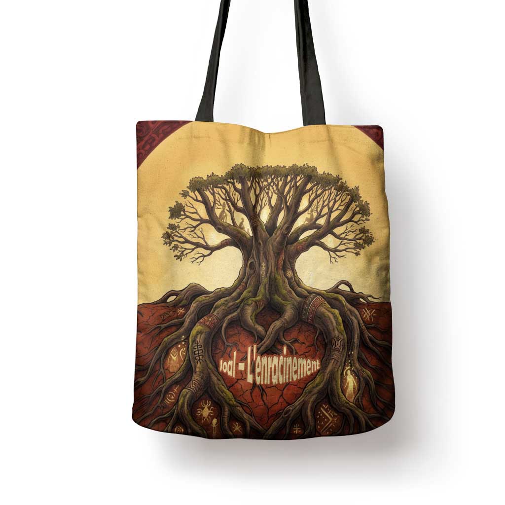 Léopold Sédar Senghor Tote Bag Sacred Baobab Tree Design African Roots and Symbols Theme Negritude Movement - Wonder Print Shop