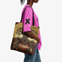 Léopold Sédar Senghor Tote Bag Sacred Baobab Tree Design African Roots and Symbols Theme Negritude Movement - Wonder Print Shop