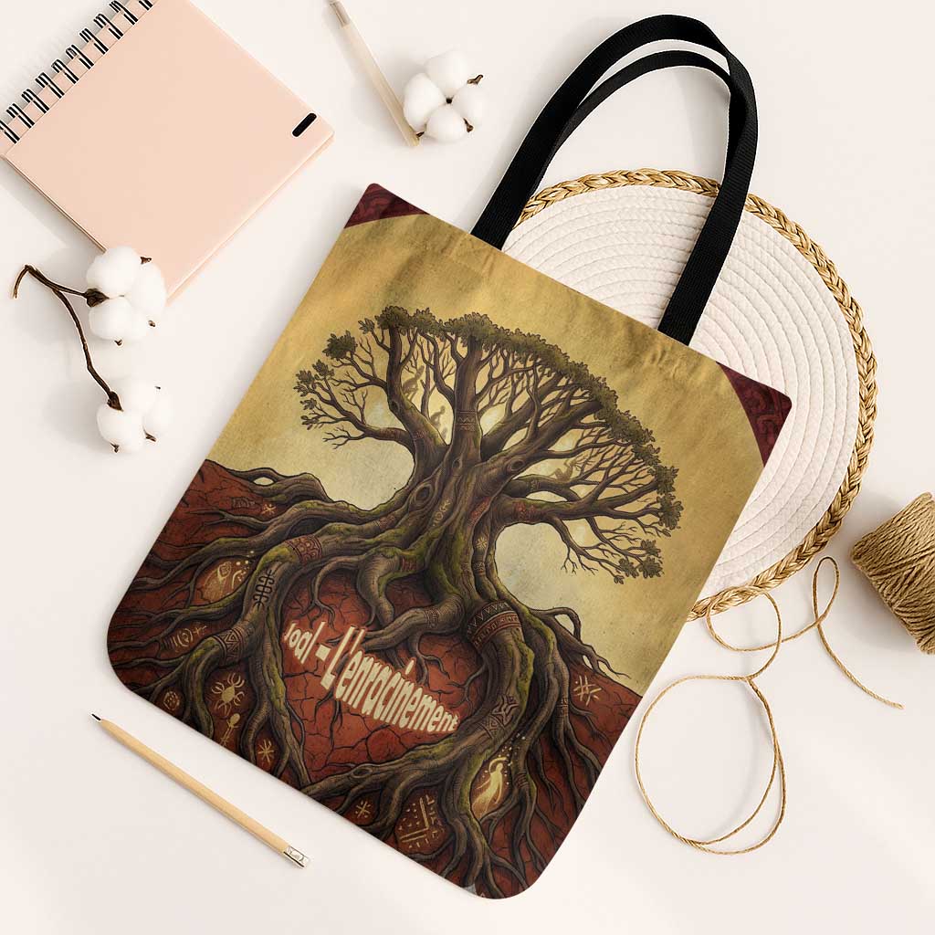 Léopold Sédar Senghor Tote Bag Sacred Baobab Tree Design African Roots and Symbols Theme Negritude Movement - Wonder Print Shop
