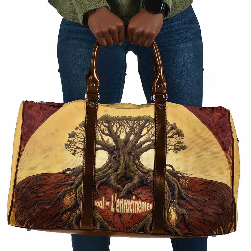 Léopold Sédar Senghor Travel Bag Sacred Baobab Tree Design African Roots and Symbols Theme Negritude Movement - Wonder Print Shop