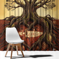 Léopold Sédar Senghor Window Curtain Sacred Baobab Tree Design African Roots and Symbols Theme Negritude Movement - Wonder Print Shop