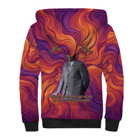 Léopold Sédar Senghor Sherpa Hoodie Femme Noire Silhouette with Africa Map Pattern Vibrant Swirl Background - Wonder Print Shop