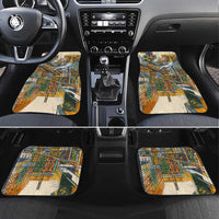 Léopold Sédar Senghor Car Mats President Poete Portrait Futuristic African Robotic Handshake Earth and Flowers Unity - Wonder Print Shop