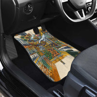 Léopold Sédar Senghor Car Mats President Poete Portrait Futuristic African Robotic Handshake Earth and Flowers Unity - Wonder Print Shop