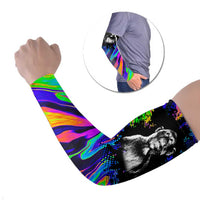Funny Psychedelic Monkey Thinker Arm Sleeves Trippy Curiosity Vibes