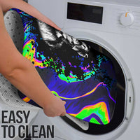 Funny Psychedelic Monkey Thinker Bathroom Set Trippy Curiosity Vibes