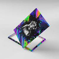 Funny Psychedelic Monkey Thinker Canvas Wall Art Trippy Curiosity Vibes