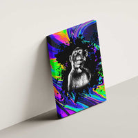 Funny Psychedelic Monkey Thinker Canvas Wall Art Trippy Curiosity Vibes