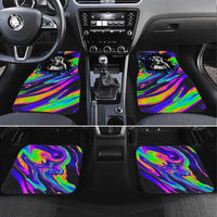 Funny Psychedelic Monkey Thinker Car Mats Trippy Curiosity Vibes
