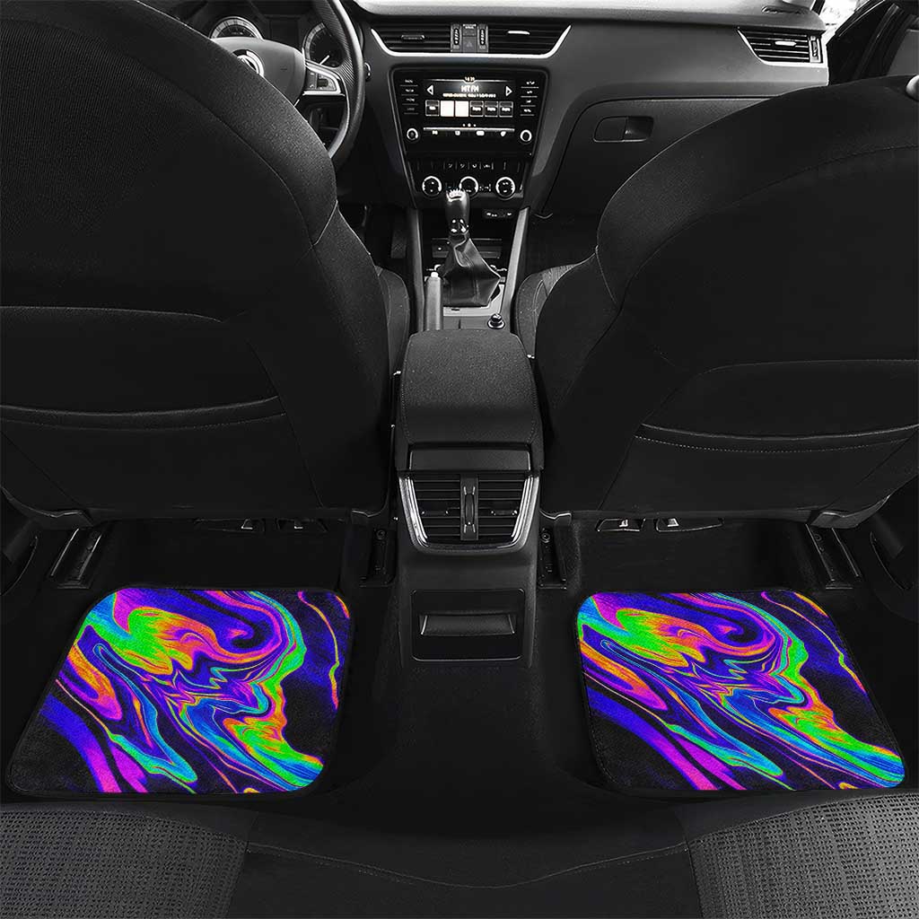 Funny Psychedelic Monkey Thinker Car Mats Trippy Curiosity Vibes