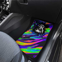 Funny Psychedelic Monkey Thinker Car Mats Trippy Curiosity Vibes