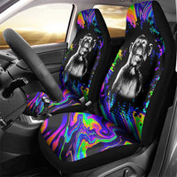 Funny Psychedelic Monkey Thinker Car Seat Cover Trippy Curiosity Vibes